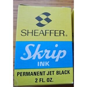 Vintage Sheaffer’s 2oz Glass Bottle of Permanent Jet Black Ink #32